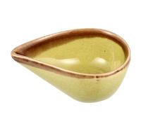 FUNOMOCYA Piatto in Ceramica Verde a Forma di Goccia per Olio Essenziale e Maschera Viso, Facile da Pulire, per Saloni di Bellezza e Bagno