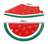 FUNOMOCYA Pin a Forma di Anguria in Lega di Zinco 2 Pezzi, Spille Smaltate Frutta Rosso, Elegante e Facile da Abbinare per Donna