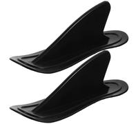 FUNOMOCYA Pinne Staccabili per Tavola da Surf e SUP in PVC Nero, Set 2 Pezzi, Accessorio per Festa Estiva Funzione di Aumento Direzione e Facile Installazione