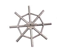 FUNOMOCYA Ponte Spider Metallico per Chitarra Resonator Ponte Dobro di Ricambio Argento Stile Ragnatela