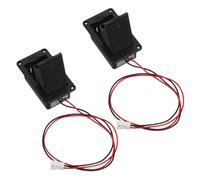 FUNOMOCYA Porta Batteria per Pickup Attivo Chitarra Basso 2 Pezzi in Plastico Nero con Coperchio Leggero e Montaggio Stabile per Uso On Stage e Live