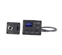 FUNOMOCYA Preamplificatore Amplificatore Equalizzatore 3 Bande Per Ukulele Pickup Piezoelettrico e Display Lcd Per Accordatore e Controllo Volume, Accessorio Strumentale Per Musica Folk e Ukulele