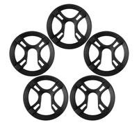 FUNOMOCYA Protezione per Corona 42t 4 Fori per Bici da Strada e Mountain Bike, Copertura della Catena in Plastica Nera Resistente all’Usura, Set da 5 Pezzi Design Ammortizzante per