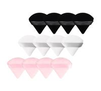 FUNOMOCYA Puff Spugna Triangolare Applicatore Viso 12 Pezzi per Cipria Morbida senza Difetti Strumento Makeup Economico per Contorno e Angoli