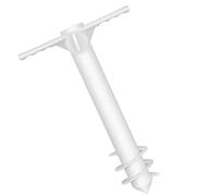 FUNOMOCYA Puntale Ombr Spiaggia in Plastica Bianco con Trivella per Fissaggio Sicuro su Sabbia e Terreno Sciolto Adatto per Ombrelloni da Spiaggia e Giardino