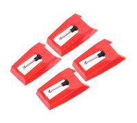 FUNOMOCYA Puntina Di Ricambio Per Giradischi Fonografo 4 Pezzi in Plastica E Alluminio Facile Da Installare Adatta Per Dischi in Vinile