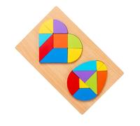 FUNOMOCYA Puzzle di Legno Forma di Cuore e Tangram Educativo per di Abilità Manuale e Coordinazione Occhio-mano