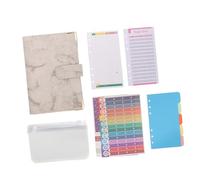 FUNOMOCYA Raccoglitore Budget Portatile Pelle Effetto Marmo con Etichette per Contanti Organizzatore Multifunzionale per Risparmio e Pianificazione Spese Notebook per Bilancio Domestico