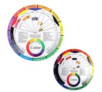 FUNOMOCYA Ruota Cromatica per Trucco Art 2 Pezzi in Carta, Rotante Doppia Faccia Indicatori per Schemi di Colori Complementari, Strumento Creativo per Apprendimento Colori