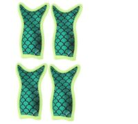 FUNOMOCYA Sacchetti Riutilizzabili 4 Pezzi per Ghiaccioli e Mantieni Dita Calde a Forma di Sirena in Gomma e Poliestere Protezione Antigoccia Colore Casuale per Feste e Concerti
