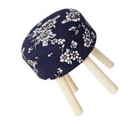 FUNOMOCYA Scale Round Bar Stool With Soft Fabric Upholstery Realistic Mini House Wooden Stool For Living Room And Kitchen Collectors And Creative Play