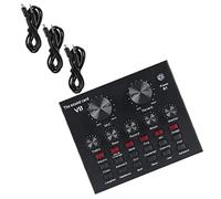 FUNOMOCYA Scheda Audio Per Uso Domestico Mixer Audio Effetti Sonori Cambia Voce Maschile/femminile Regolazione Volume Automatica Compatibile Computer E Streaming Live