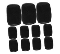 FUNOMOCYA Set 12 Pezzi Coperture Antivento Per Microfono in Schiuma Durevole, Griglia Interna a u Riduzione Rumore, Adatto Per Microfoni Portatili e Uso Professionale Su Palco e Conferenze