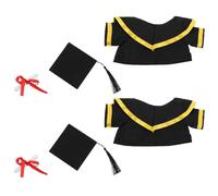 FUNOMOCYA Set 2 Confezioni di Pupazzi Laurea 30cm con Vestito in Stoffa, Cappello Nero e Diploma, Idea Regalo Autentica e Morbida per Amici e Laureati Classe 2027