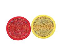 FUNOMOCYA Set 2 Pezzi Cuscini Leggeri e Portatili per Campane Tibetane, Tappetini per Ciotola Sonora Buddha, Accessori Semplici per Meditazione e Buddhismo