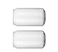 FUNOMOCYA Set 2 Pezzi Tazze da Caffè in Vetro Trasparente 400ml Superficie Liscia e Facili da Pulire per Casa e Ufficio Design Delicato e Funzionale
