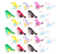FUNOMOCYA Set 24 Pezzi Statuette Uccelli in Miniatura in Resina Decorazioni Micro Paesaggi e Giardino Ornamenti Animali Piccoli per Scrivania e Cameretta
