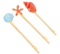 FUNOMOCYA Set 3 Pezzi Fermagli per Chioma Conchiglia e Stella del Mare in Lega, Facili da Usare Buona Tenuta, Accessori Eleganti per Ragazze e Donne Stili multipli