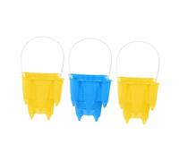 FUNOMOCYA Set 3 Pezzi Formine per Sabbia in Plastica Abs, Giocattoli da Spiaggia Leggeri e Sicuri, Stampi Portatili per Costruzioni Creative All’aperto Colore Casuale Colore Casuale