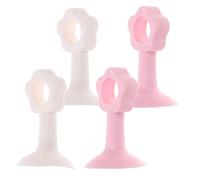 FUNOMOCYA Set 4 Pezzi Fermaporta a Ventosa a Forma di Fiore in Silicone Protezioni da Parete per Pomelli delle Porte Protezione Antirumore e Anticollisione per Porte Interne ed Esterne