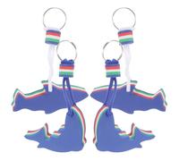 FUNOMOCYA Set 4 Pezzi Portachiavi Galleggiante per Barca in Schiuma e Poliester a Forma di Delfino e Squalo Blu Accessorio Pratico per Attività Acquatiche come Canoeing e Rafting