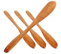 FUNOMOCYA Set 4 Pezzi Spalmaburro in Legno Pregiato Coltelli da Burro e Marmellata Manico Ergonomico Utensili da Cucina per Pane Formaggi e Condimenti per Colazioni e Uso Quotidiano