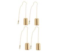 FUNOMOCYA Set 4 Spegnicandele in Ottone con Catena, Estintore a Stoppino per Candele Profumate, Paralume in Metallo Resistente al Calore per Uso Domestico e Decorativo