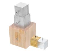 FUNOMOCYA Set 5 Cubi di Densità Multifunzionali in Ferro Alluminio e Legno con Gancio Cubi Quadrati per Esperimenti Scientifici e Dimostrazioni Didattiche Scolastiche