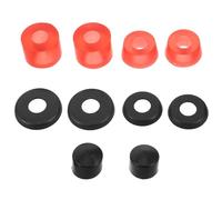 FUNOMOCYA Set Boccole Ammortizzanti per Skateboard Rosso Trasparente, Kit di Accessori Rondelle e Coppe Pivot per Longboard e Pattini a Rotelle, Cuscinetti Antiurto Resistenti per Street