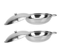 FUNOMOCYA Set di 2 Pentole in Acciaio Inossidabile Doppia Maniglia, Resistenti al Calore e Sicure da Usare, per Cucinare Hot Pot e Frutti di Mare