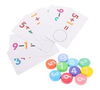 FUNOMOCYA Set di Apprendimento della Matematica in Età Prescolare Carte delle Equazioni Matematiche, Schede di Studio per Addizione e Sottrazione, Gioco di Abbinamento per Sviluppo