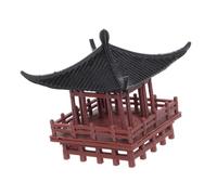 FUNOMOCYA Statua Padiglione Cinese retrò in Plastica per Decorazione Giardino e Bonsai, Micro Paesaggio Tradizionale da Interno Ed Esterno, Ornamento Miniatura Dettagliato per Arredamento