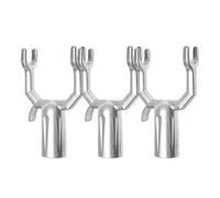 FUNOMOCYA Supporto Bastone Armadio in Lega di Alluminio, 3 Pezzi, Forchetta Sostitutiva per Bastone Appendiabiti Estensibile, per Uso Domestico Design Semplice e Resistente