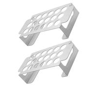 FUNOMOCYA Supporto per Griglia Jalapeño in Acciaio Inox 430 18 Fori, Set 2 Pezzi per Barbecue All'aperto, Utensile per Grigliate e Cottura Uniforme di Peperoncini Ripieni, per Campeggio e Giardino