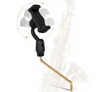 FUNOMOCYA Supporto per Sax Telefono Clip Regolabile, ABS e Acciaio | Spartiti e Basi, Montaggio Rapido, Mani Libere, Stabile in Marcia, per Lezioni e Bande