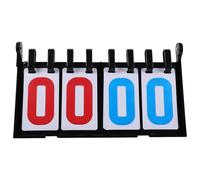 FUNOMOCYA Tabellone Segnapunti Ribaltabile da Tavolo 4 Cifre in Plastica Spessa Portatile per Arbitri Compatibile Calcio Tennis Basket e Pallavolo Segnapunti Sportivo Versatile per