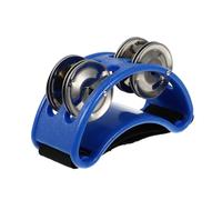 FUNOMOCYA Tamburello da Piede Musicale Blu, Campanelli a Percussione Ritmica, Strumento Unico per Sviluppo del Ritmo e Performance Sul Palco