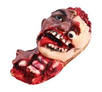FUNOMOCYA Testa Finta Decapitata in Lattice per Decorazioni di Halloween, Accessorio Spaventoso per Casa Stregata e Feste Horror