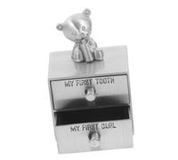 FUNOMOCYA Tooth Keepsake Box per Ragazzo Ragazza, Scatola Ricordo in Metallo Compatta, Organizer Salvaspazio per Dentini e Chioma, Regalo Conservazione Ricordi d'Infanzia