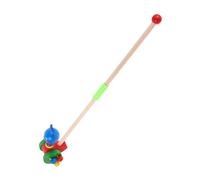 FUNOMOCYA Wooden Walker With Cartoon Animal Design Multifunctional Push Toy For Motor Skills Balance Development And Cognitive Play Smooth Wheels Safe Floors