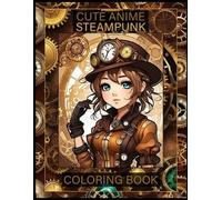 Funotes Cute Anime Steampunk Coloring Book (Tascabile)