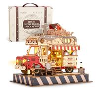 FUNPOLA Puzzle 3D in Legno Camion da Viaggio con Illuminazione LED d’Ambiente - Kit Modello Decorativo da Assemblare ed Esporre per Adulti e Ragazzi 14+