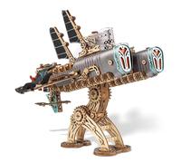 FUNPOLA Puzzle 3D in legno Dirigibile Steampunk - Kit modello di viaggio fai-da-te, decorazione casa e regalo creativo per adulti e ragazzi (20,000 Leagues - Grigio)