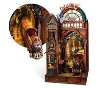 FUNPOLA Puzzle 3D LED Magic Station Book Nook Kit - Miniatura magica in legno con spazio di estensione infinito, inserto DIY per libreria e idea decorativa regalo (Stazione Magica)