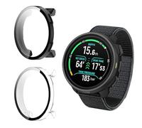 Funrae Custodia Compatibile con Suunto Nautic S [2 Pezzi], Cover Protettiva Telaio Rigida PC [Con Vetro Temperato] HD Clear Anti-Graffio Protezione Case - Trasparente&Nero
