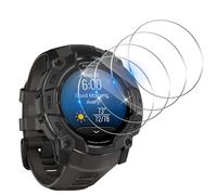 Funrae Pellicola Protettiva Compatibile con Garmin Instinct 3 50mm AMOLED/Solar/Samsung Galaxy Watch Ultra, [4 PCS] Proteggi Schermo in Vetro Temperato Anti Graffio Senza Bolle HD Protezione Film