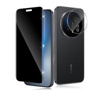 Funrae Pellicola protettiva con privacy per Honor Magic 8 Magic8 Pro per vetro temperato, 1 pezzo 3D 9H durezza pellicola protettiva con 1 pezzo protezione per la fotocamera, pellicola protettiva in