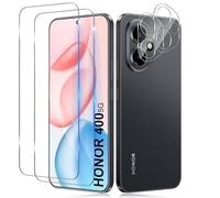 Funrae Pellicola Vetro Temperato per Honor 400, 2 Pezzi Pellicola Fotocamera e 2 Pezzi Pellicola Protettiva, 9H HD Anti Graffi Trasparente Fotocamera Protezione Schermo