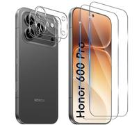 Funrae Pellicola Vetro Temperato per Honor 600 PRO 5G, 2 Pezzi Pellicola Fotocamera e 2 Pezzi Pellicola Protettiva, 9H HD Anti Graffi Trasparente Fotocamera Protezione Schermo