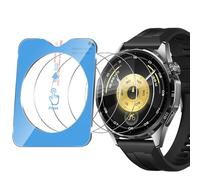 Funrae Pellicola Vetro Temperato per Huawei Watch GT 6 GT6 46mm con Kit di Installazione, [4 Pezzi] Ultra Trasparente Durezza 9H Protezione Schermo Senza Bolle Pellicola Protettiva